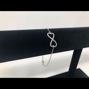 925 Sterling silver infinite love heart bracelet